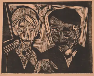 The Married Couple Müller (Ehepaar Müller), by Ernst Ludwig Kirchner, 1919