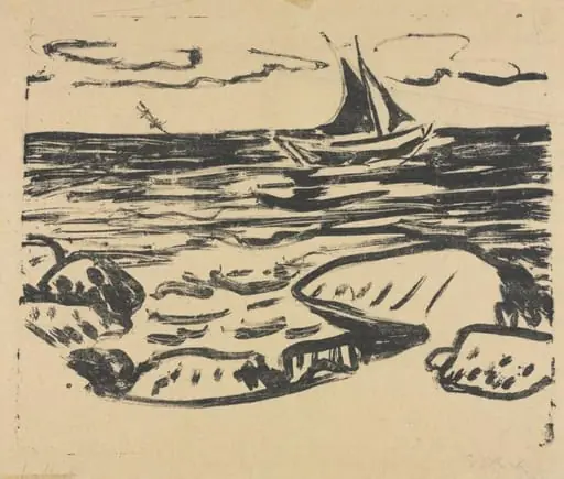 The Sea near Staberhuk, by Ernst Ludwig Kirchner