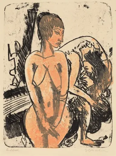 Two Women (Zwei Frauen), by Ernst Ludwig Kirchner