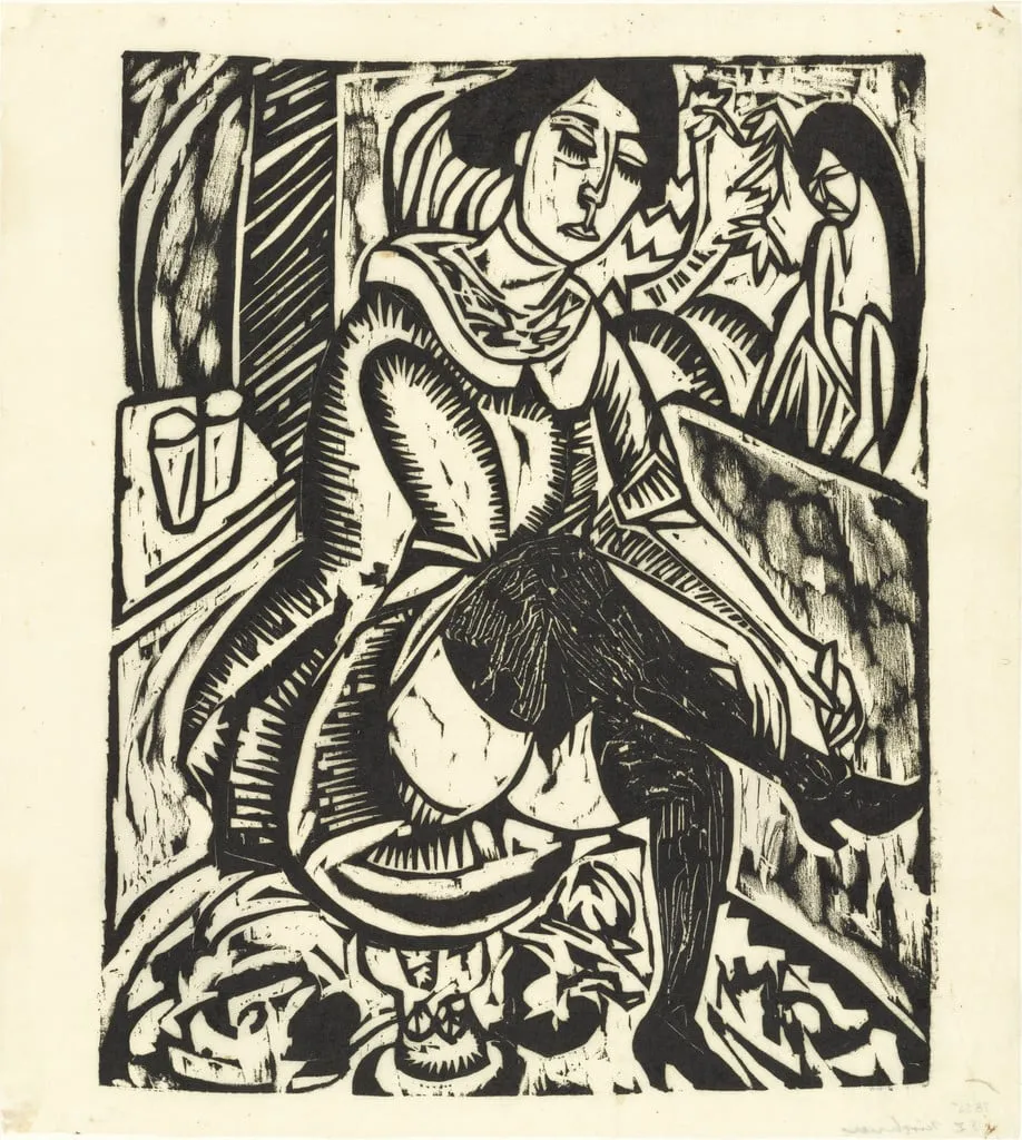 Untitled, by Ernst Ludwig Kirchner, ink, 1912