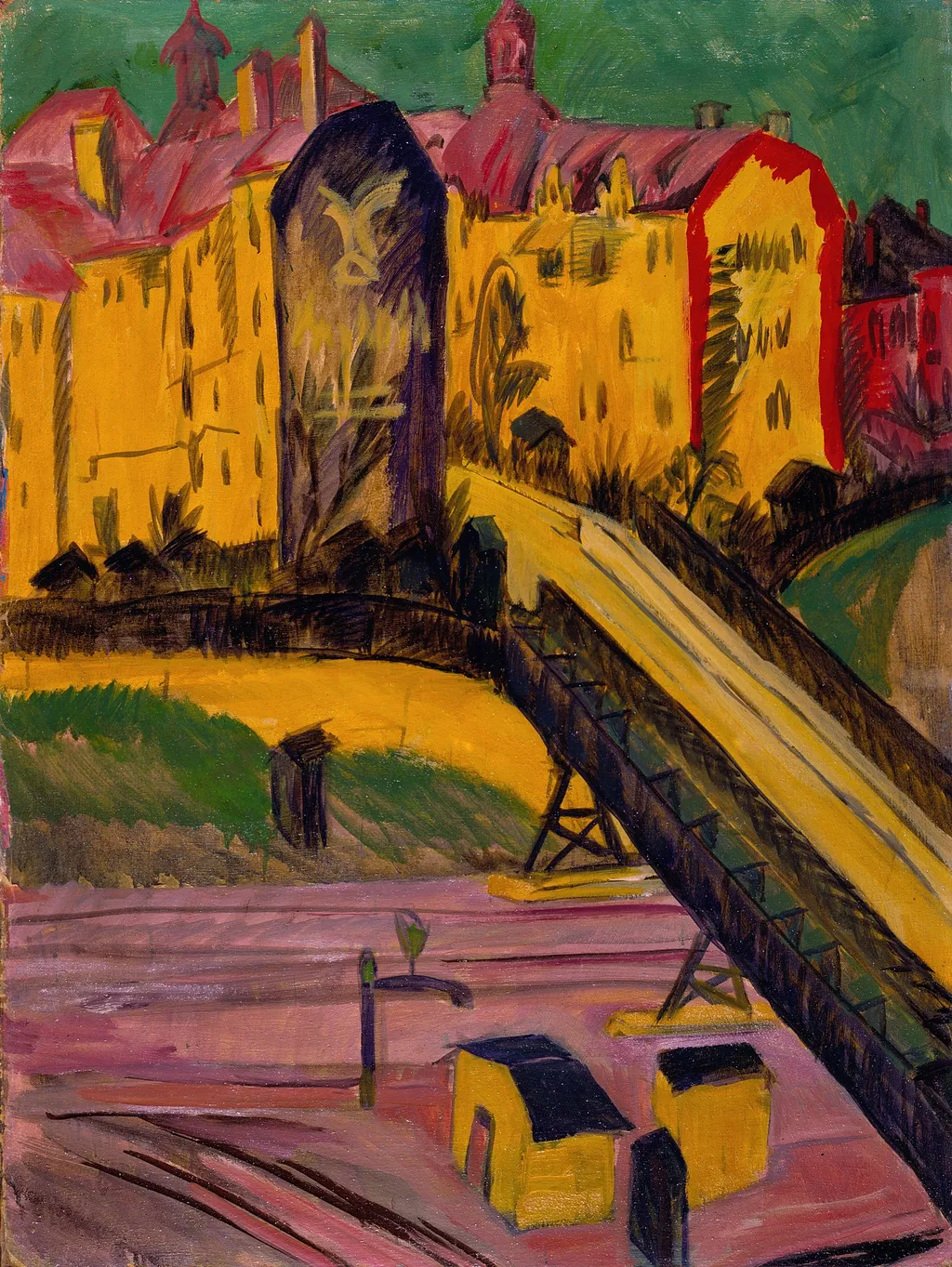 View from the Window, by Ernst Ludwig Kirchner, oil, 1914