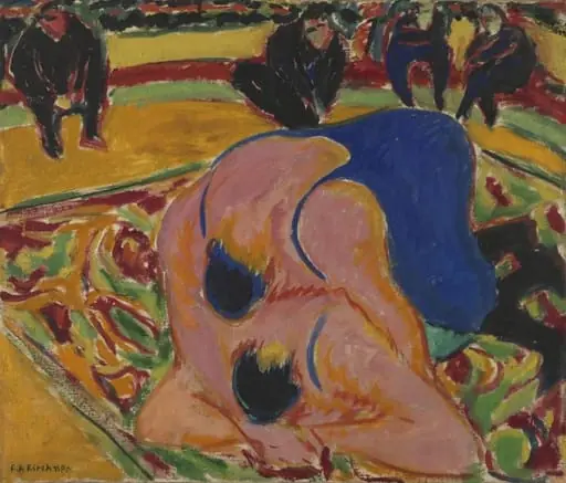 Wrestlers in a Circus, by Ernst Ludwig Kirchner