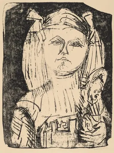 Young Girl with Doll, by Ernst Ludwig Kirchner