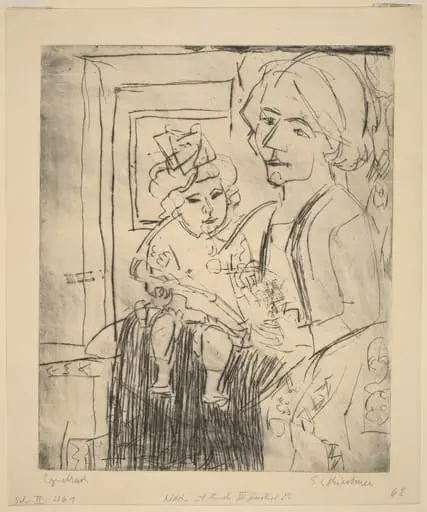 Young Woman with Child, by Ernst Ludwig Kirchner