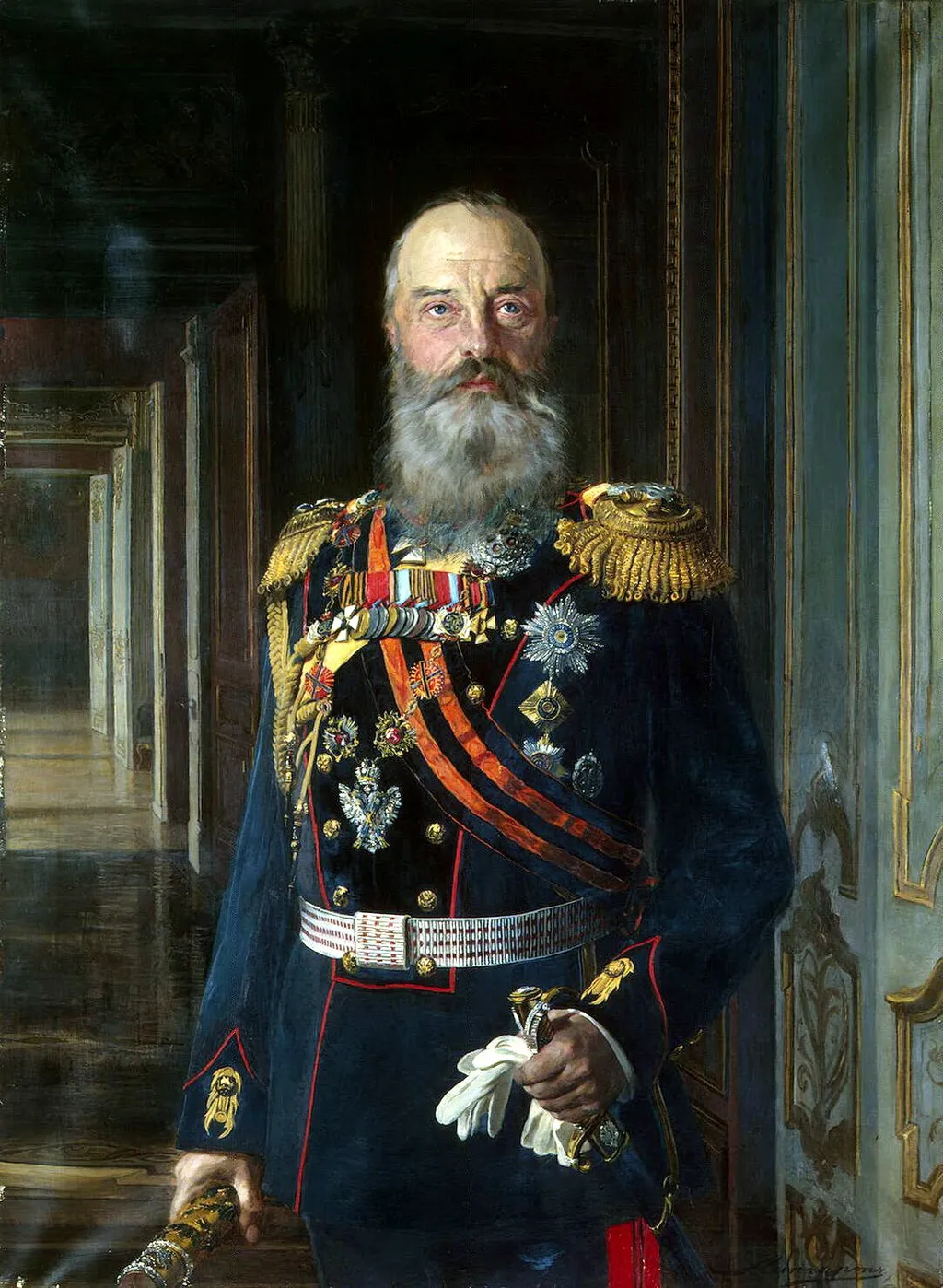 Portrait of Grand Duke Mikhail Nikolayevich, by Ernst von Liphart, oil, 1913