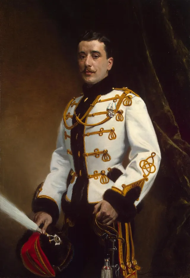 Portrait of P. M. Rayevsky, Cornet of the Life-Guards Hussar Regiment — Ernst von Liphart