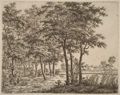 Landscape with a Peasant Carrying Firewood, by Ernst Willem Jan Bagelaar