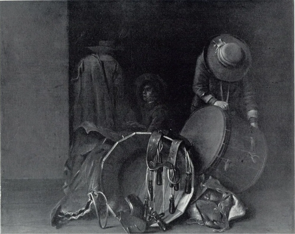 Mending a Drum, by Esaias Boursse, oil, 1660