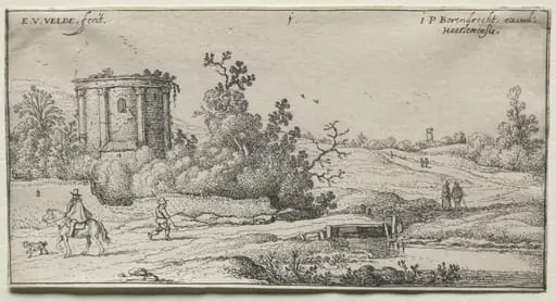 Landscapes: Landscape with Ruins of a Roman Temple, by Esaias van de Velde