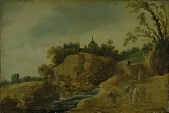 Rocky Landscape with a Castle, by Esaias van de Velde
