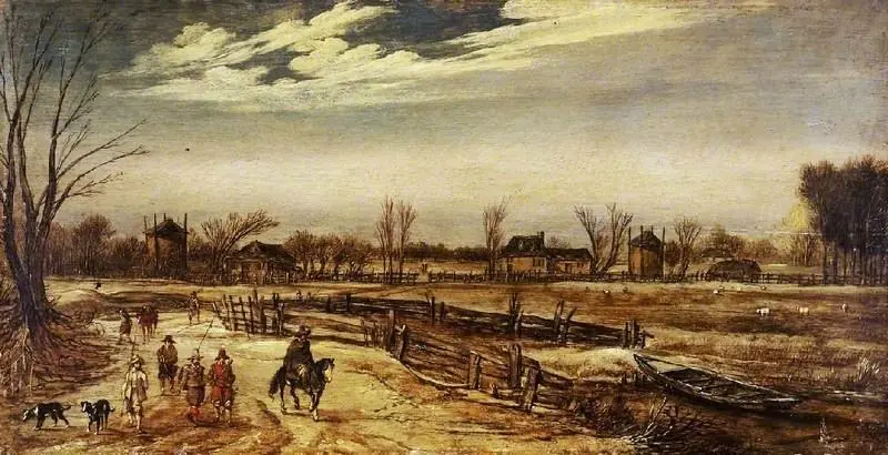 Winter landscape, by Esaias van de Velde