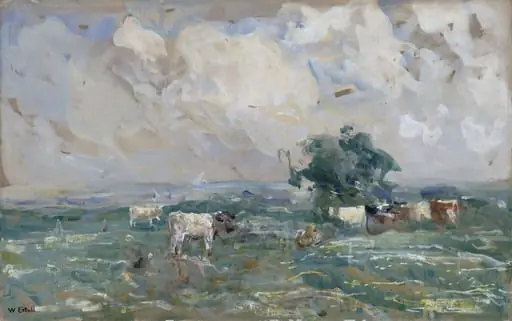Landscape with Cattle, by Estall