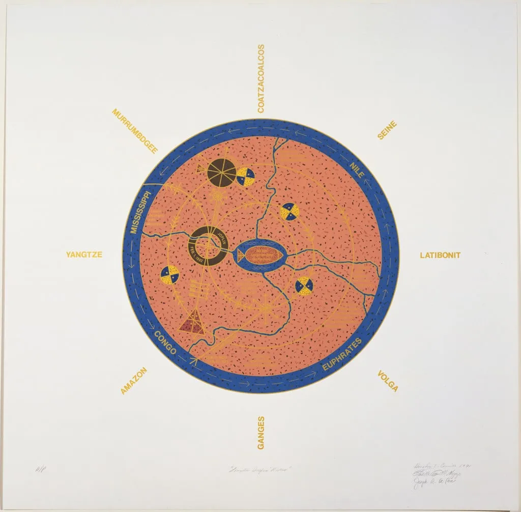 Untitled, by Estella Conwill Majozo, Joseph De Pace Houston Conwill, ink, 1991
