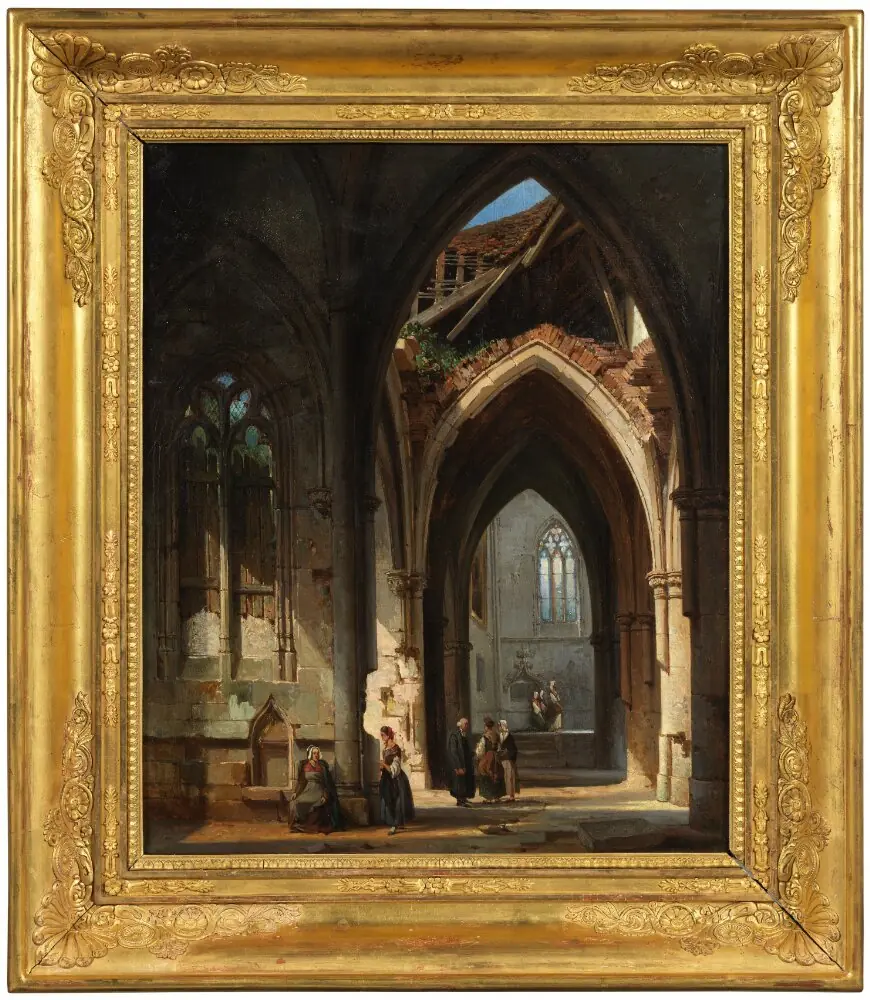 Interior from the Church Saint Thibault in Bourgogne, by Étienne Bouhot