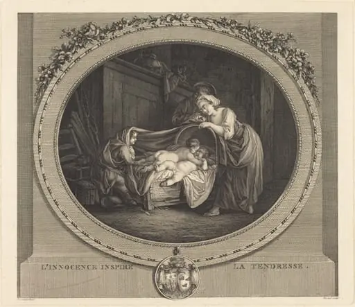 L'innocence inspire la tendresse, by Etienne Claude Voysard