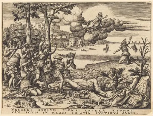 Diana Mourning the Death of Orion, by Etienne Delaune