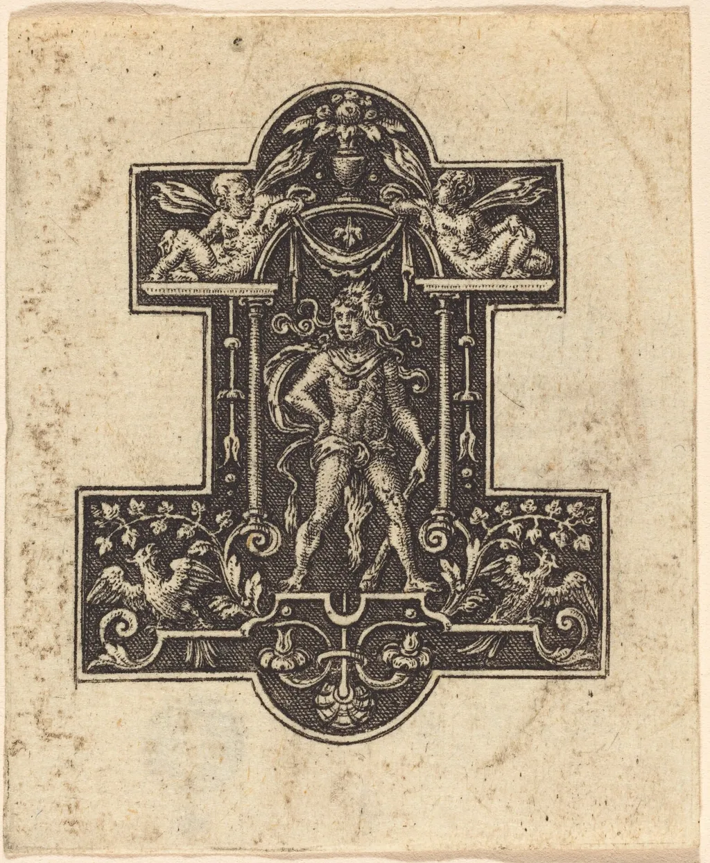Hercules, by Etienne Delaune, ink, 1551