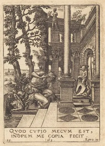 Narcissus at the Fountain, by Etienne Delaune
