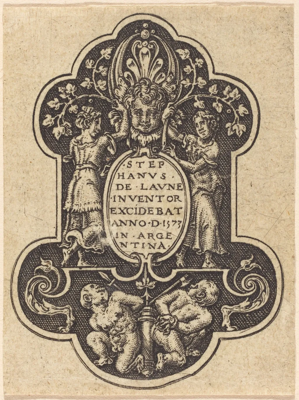 Title Page, by Etienne Delaune, ink, 1551