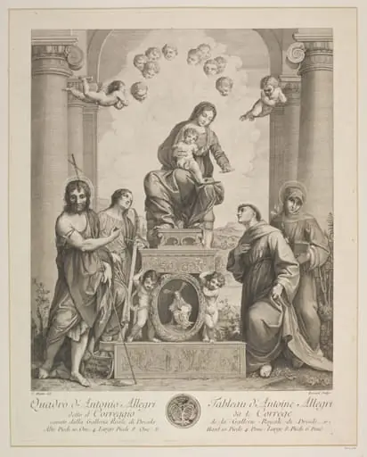 The Madonna with Saint Francis, by Etienne Fessard