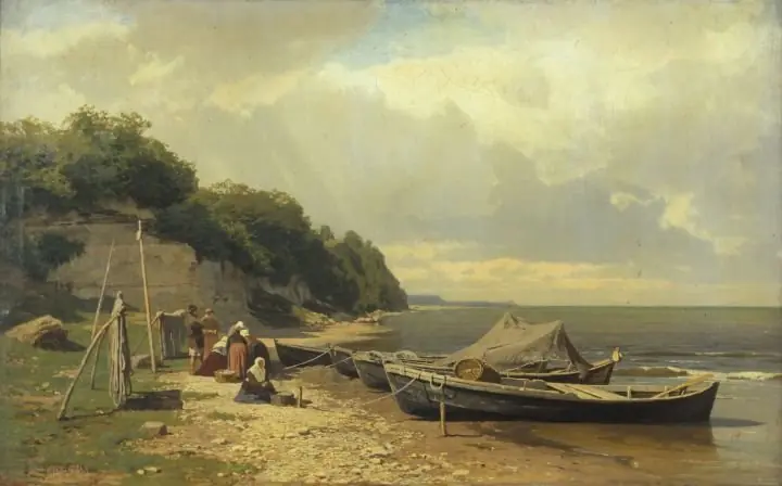 Seashore at Tiskre, by Eugen Dücker