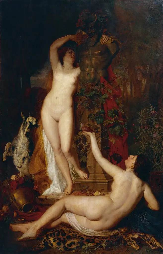 Zwei Bacchantinnen, by Eugen Felix