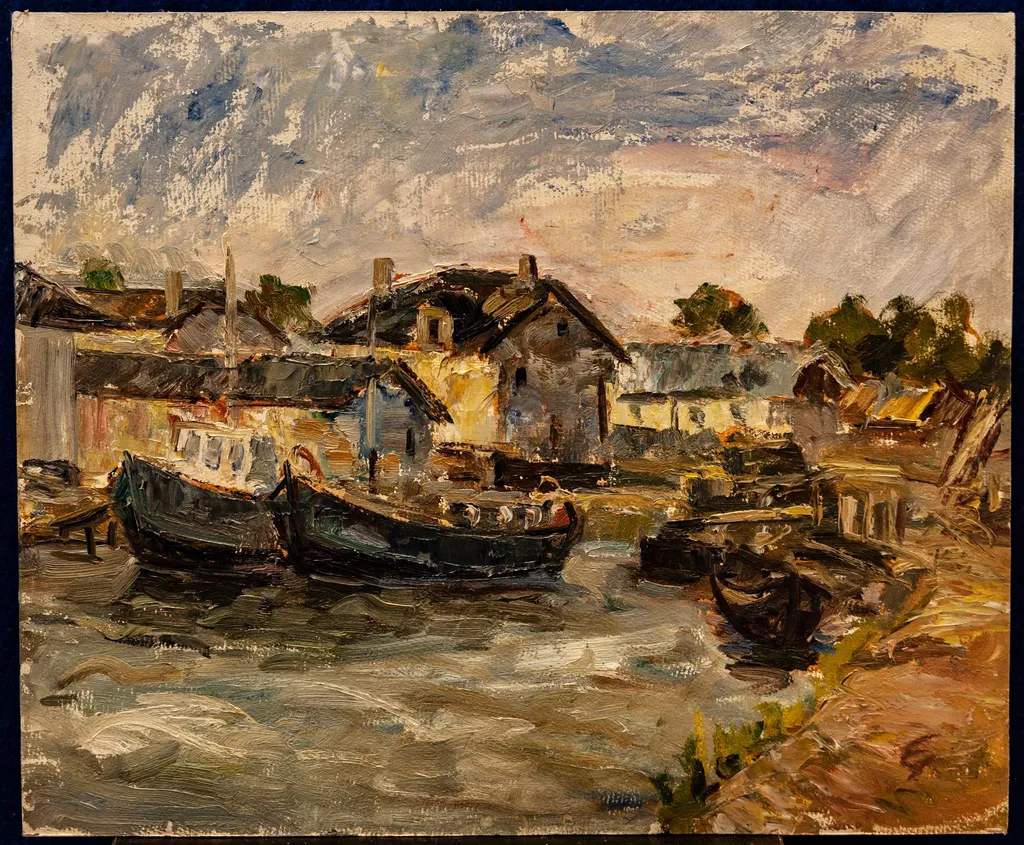 Port pescăresc la Sf. Gheorghe, by Eugen Gâscă, unspecified