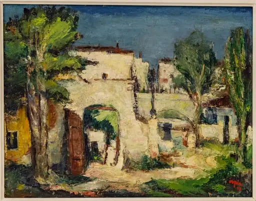 Peisaj cu poartă la Brebu, by Eugen Ispir