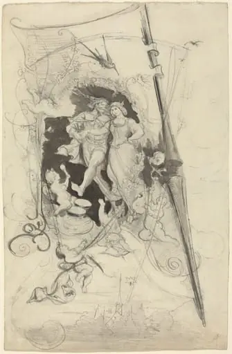 The Happy Squire and His Bride, by Eugen Napoleon Neureuther
