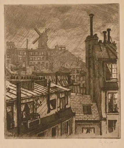 Montmartre, le Moulin de la Gallette, by Eugène Béjot