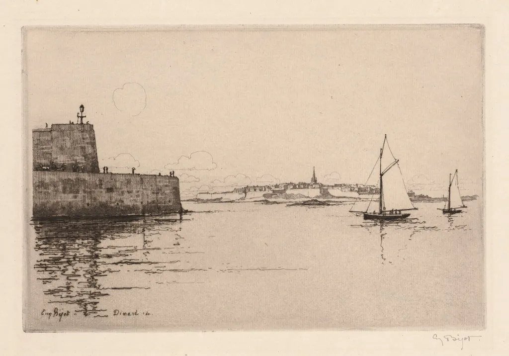Saint-Malo Viewed from Dinard (Saint-Malo vu de Dinard), by Eugène Béjot, 1914