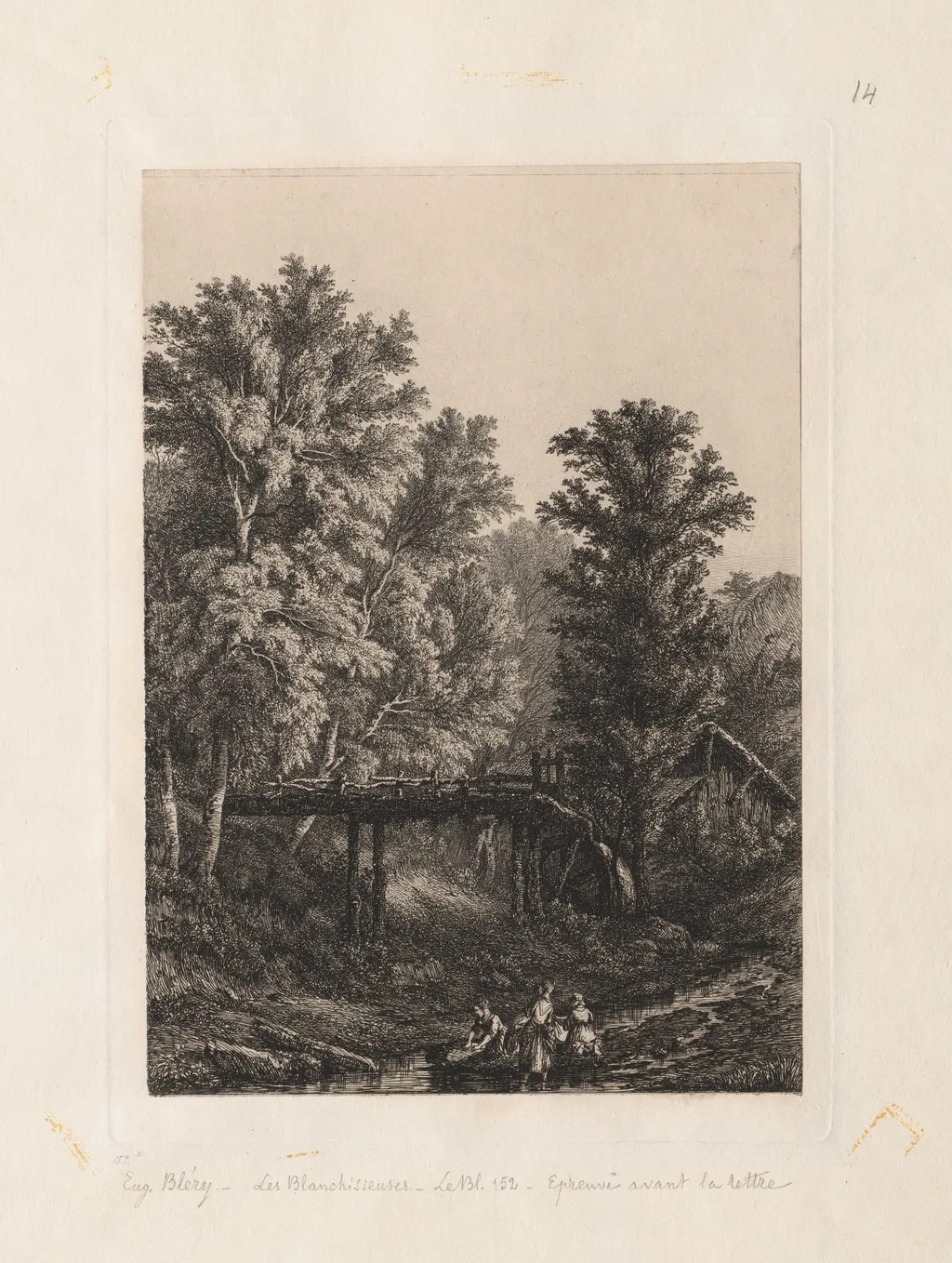 The Laundresses, by Eugène Blery, 1838