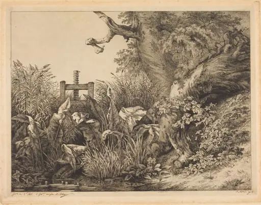 Water Dock and Brambles at a Sluice, by Eugène Bléry