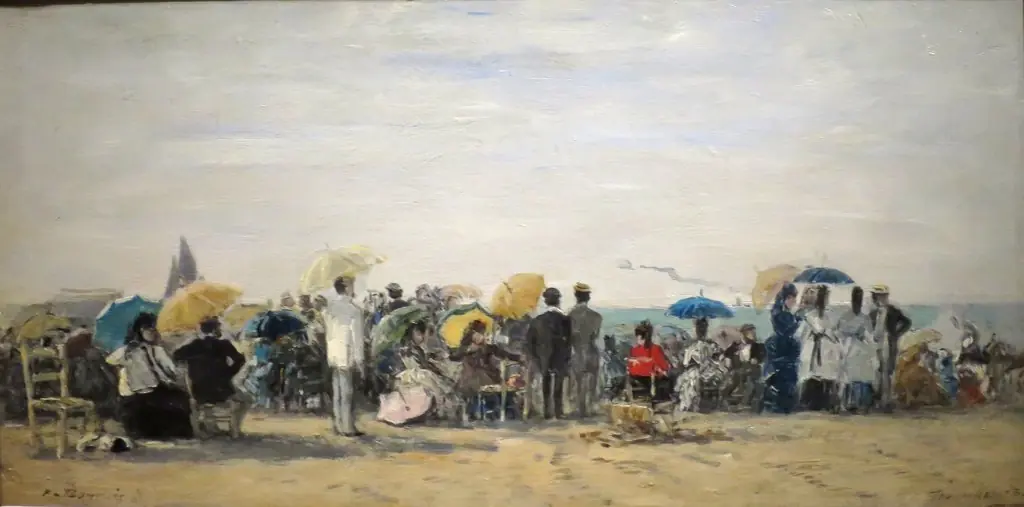Beach at Trouville, by Eugène Boudin