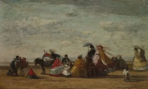 Beach Scene, by Eugène Boudin