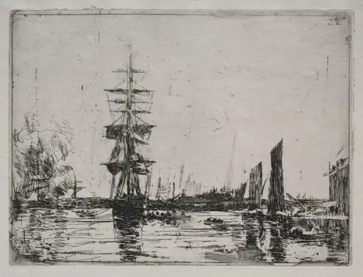 Boats at Anchor, by Eugène Boudin