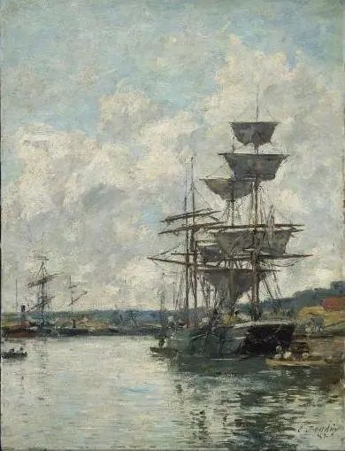 Boats in Le Havre, by Eugène Boudin