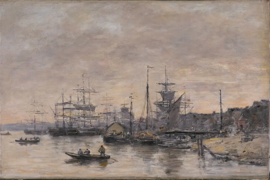 Bordeaux, the Harbor, by Eugène Boudin