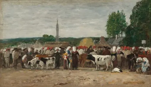 Fair in Brittany, by Eugène Boudin