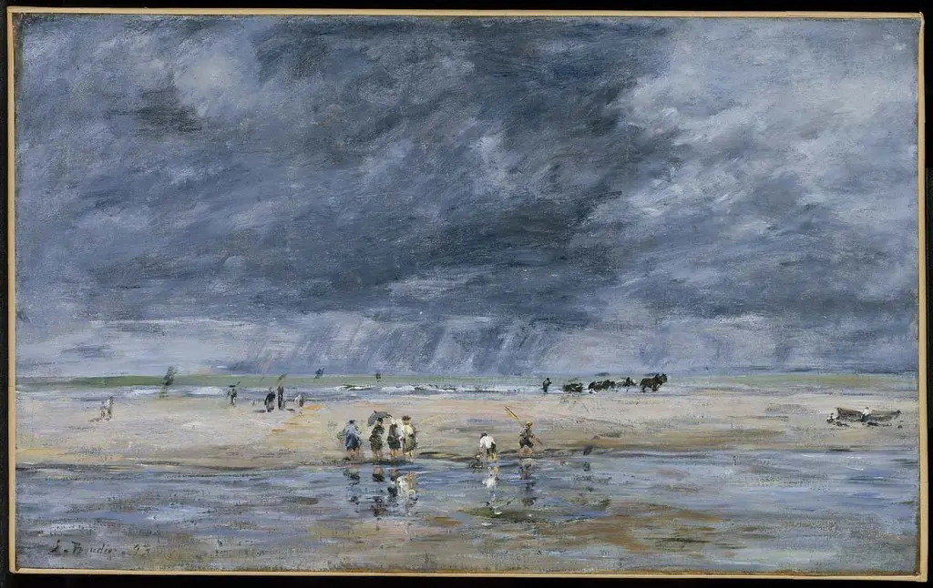 Figures on the Beach, by Eugène Boudin