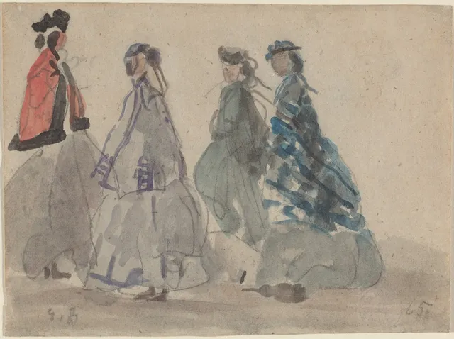 Four Women at Trouville — Eugène Boudin