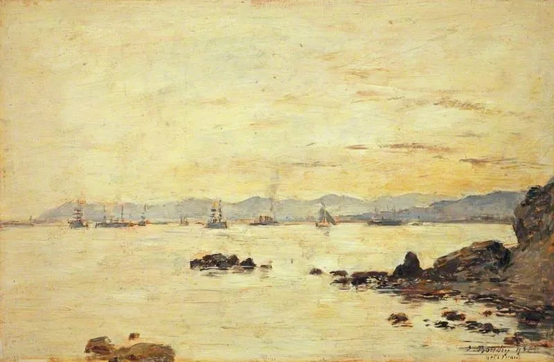 Golfe-Juan, by Eugène Boudin, oil, 1897
