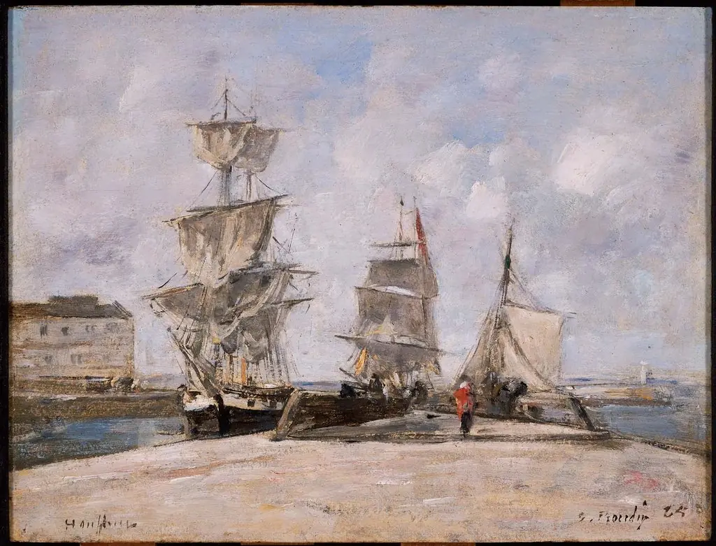 Harbor at Honfleur, by Eugène Boudin