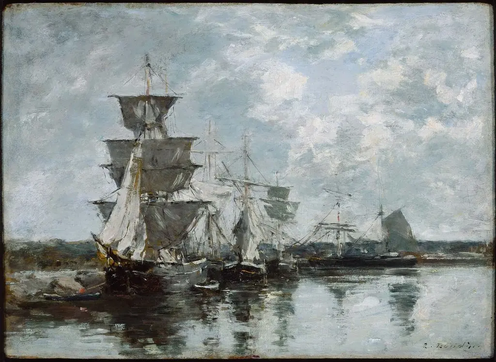 Harbor Scene, by Eugène Boudin