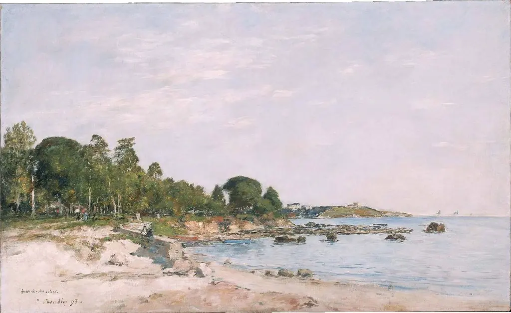 Juan-les-pins, the Bay and the Shore, by Eugène Boudin