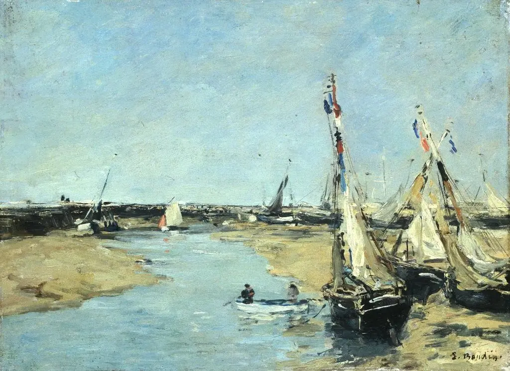 Low Tide near Trouville, by Eugène Boudin
