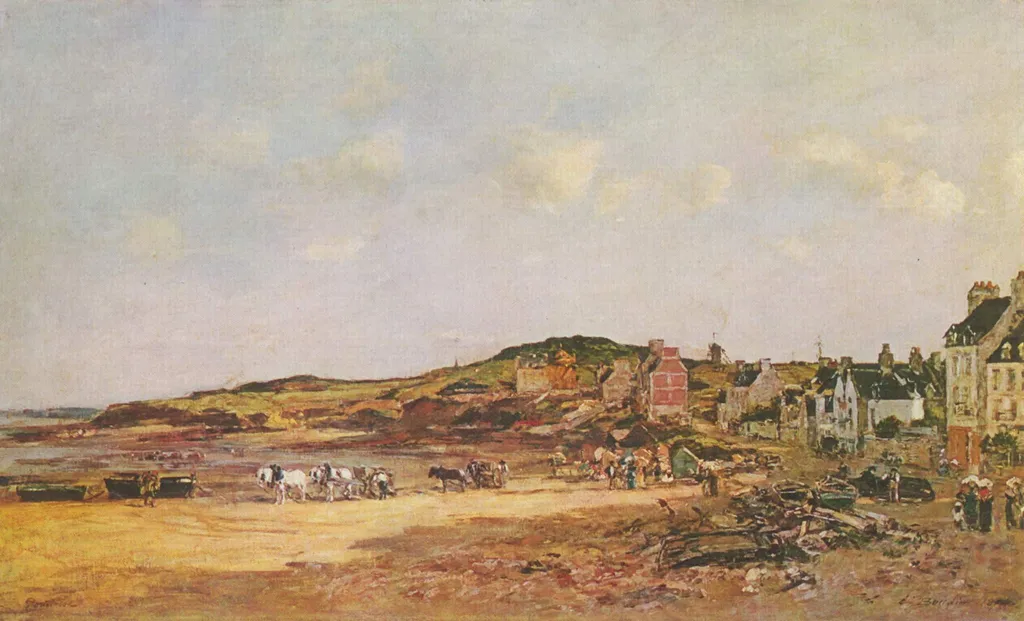 Portrieux, by Eugène Boudin, oil, 1874
