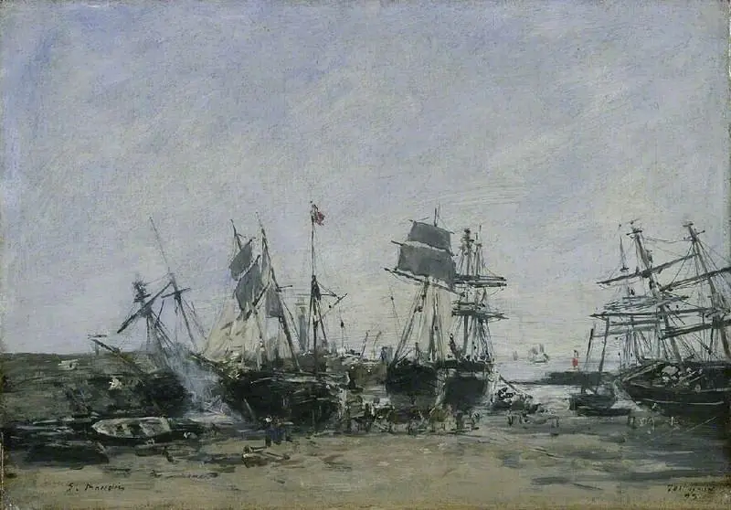 Portrieux, Low Tide, by Eugène Boudin