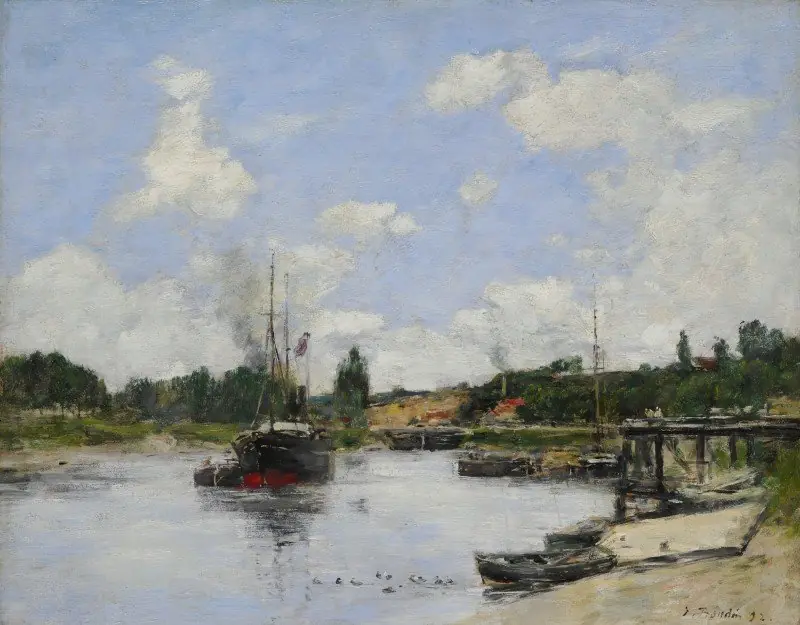 Saint-Valéry-sur-Somme, the Port, by Eugène Boudin