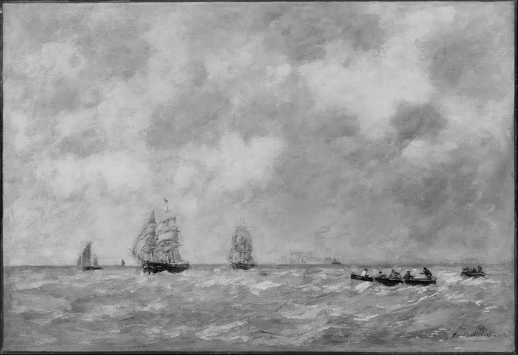 Seascape, River Pilots, by Eugène Boudin